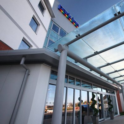 Grey aluminium commercial windows