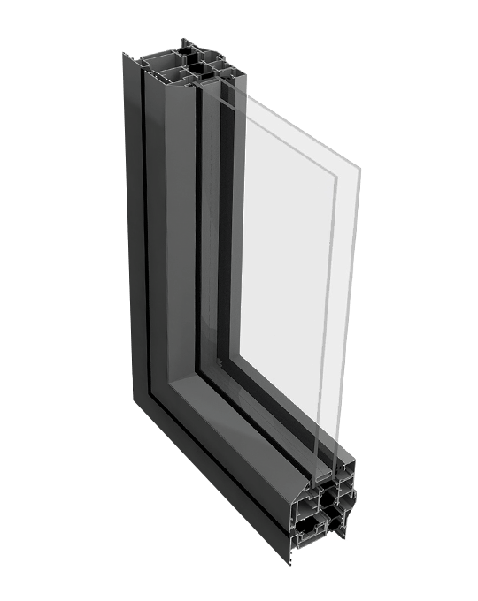 Aluminium reversible window profile