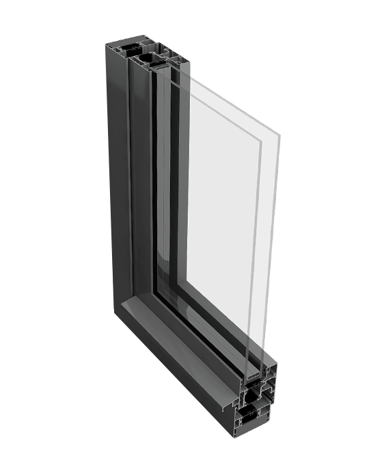 Aluminium tilt and turn window profile