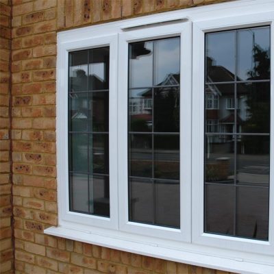 Standard aluminium window with lead detail