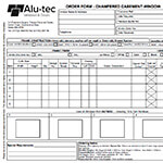 Chamfered Window Order Form