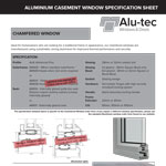 Aluminium Chamfered Window Spec sheet from Alu-tec