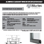 Contemporary Window Spec Sheet