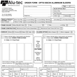 Aluminium Sliding Door Order Form