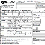 Residential Door Order Form