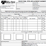 Steel Replacement Window Order Form