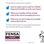 Fensa Guide for Homeowners during Covid-19