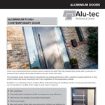 Aluminium Flush Contemporary Door Flyer